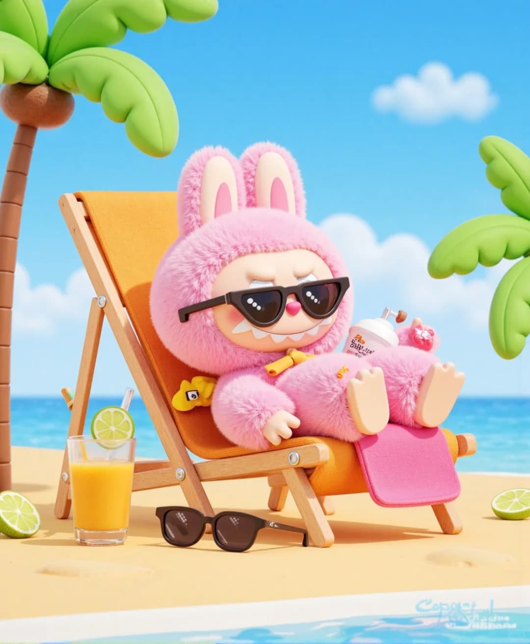 Labubu's Beach Day